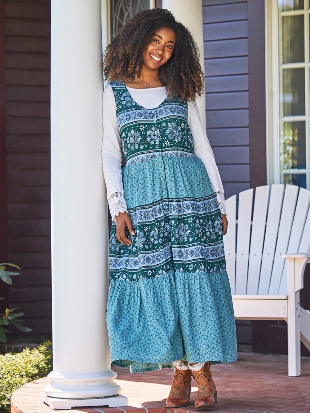 April Cornell Kenna Pinafore Sleeveless Dress NWT